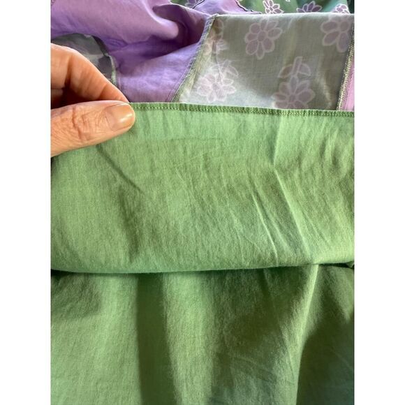 RHODE Women's Saira Floral Print Knee Length Cotton Dress Green Size Large - Picture 8 of 9